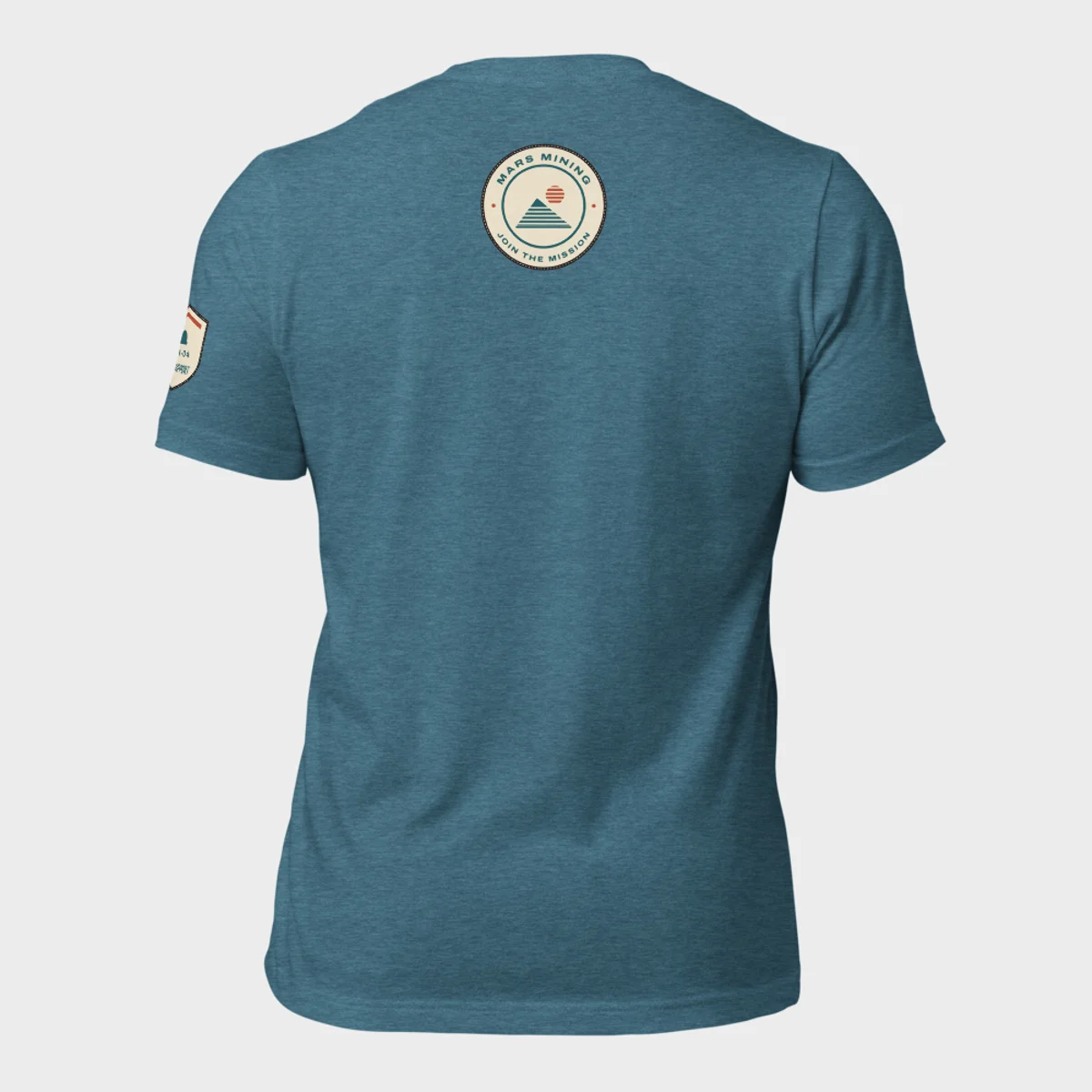 Back of the Life Support tee: the round Life Support department badge below the collar