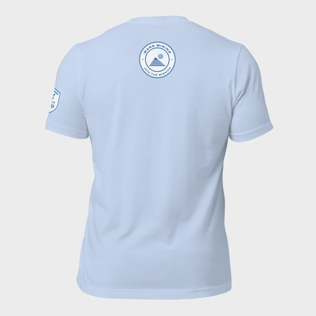 Back of the Oxygen tee: the round Oxygen department badge below the collar